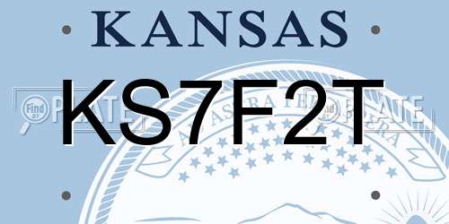 KS7F2T Kansas License Plate