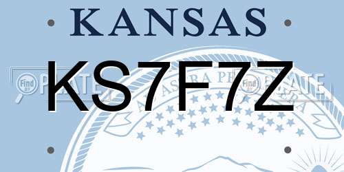 KS7F7Z Kansas License Plate