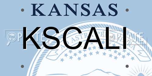 KSCALI Kansas License Plate