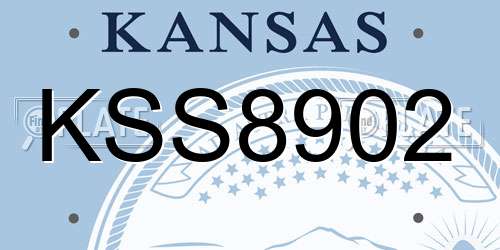 KSS8902 Kansas License Plate
