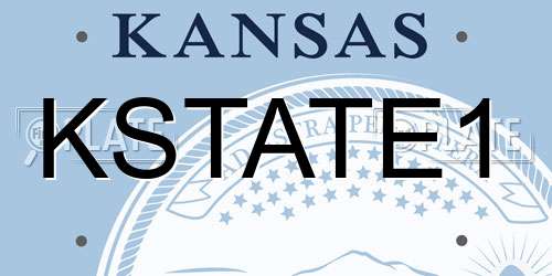 KSTATE1 Kansas License Plate