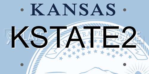 KSTATE2 Kansas License Plate