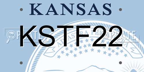 KSTF22 Kansas License Plate