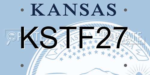 KSTF27 Kansas License Plate