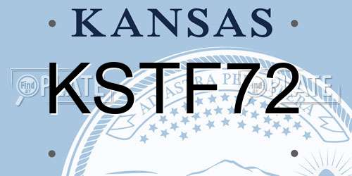 KSTF72 Kansas License Plate