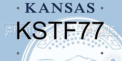 KSTF77 Kansas License Plate