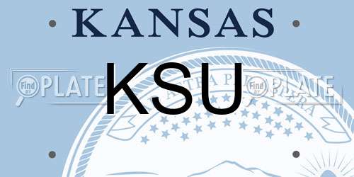 KSU Kansas License Plate