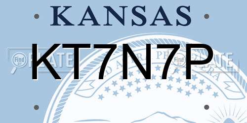KT7N7P Kansas License Plate