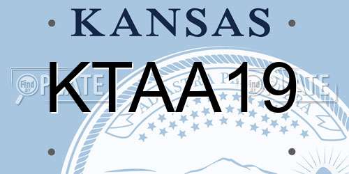 KTAA19 Kansas License Plate