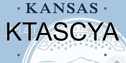 KTASCYA Kansas License Plate
