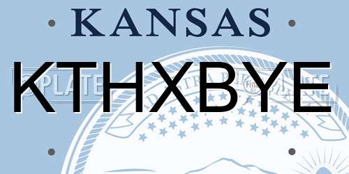 KTHXBYE Kansas License Plate