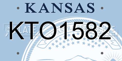 KTO1582 Kansas License Plate