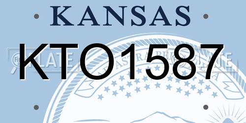 KTO1587 Kansas License Plate