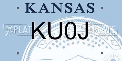 KU0J Kansas License Plate