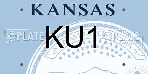 KU1 Kansas License Plate
