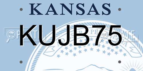 KUJB75 Kansas License Plate