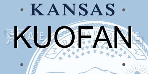 KUOFAN Kansas License Plate