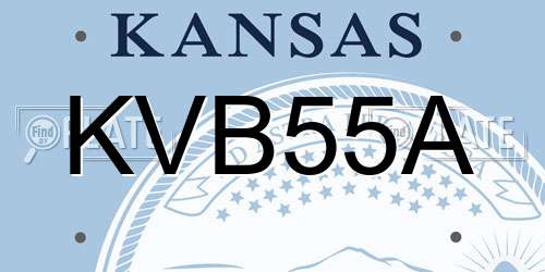 KVB55A Kansas License Plate