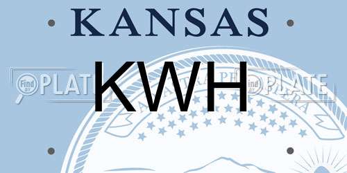 KWH Kansas License Plate