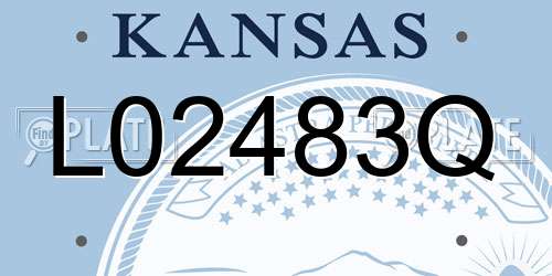 L02483Q Kansas License Plate
