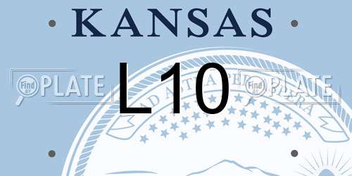 L10 Kansas License Plate