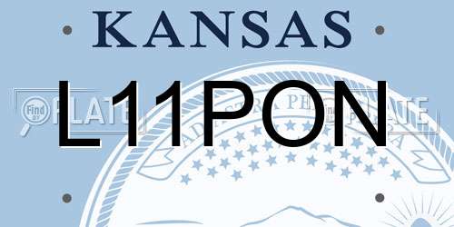 L11PON Kansas License Plate