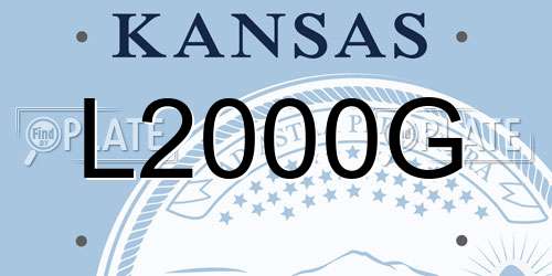 L2000G Kansas License Plate