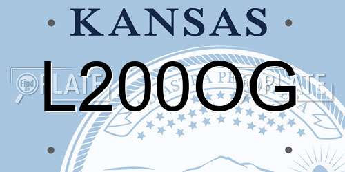 L200OG Kansas License Plate