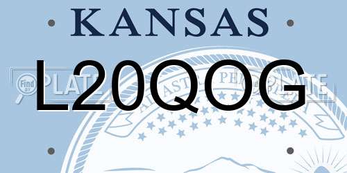 L20QOG Kansas License Plate