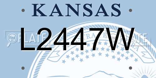 L2447W Kansas License Plate