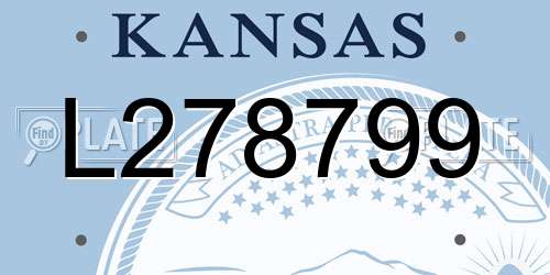 L278799 Kansas License Plate