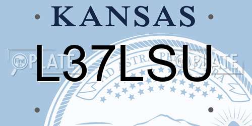 L37LSU Kansas License Plate