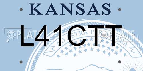L41CTT Kansas License Plate