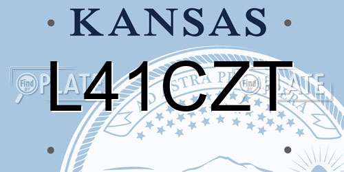 L41CZT Kansas License Plate
