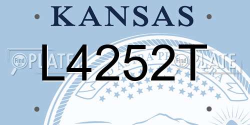 L4252T Kansas License Plate