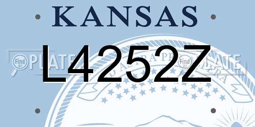 L4252Z Kansas License Plate