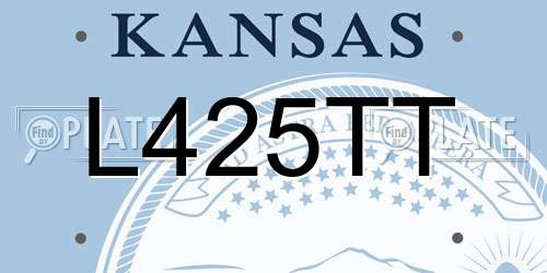 L425TT Kansas License Plate