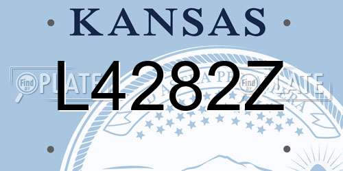 L4282Z Kansas License Plate