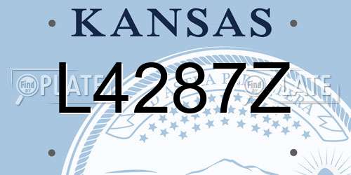 L4287Z Kansas License Plate