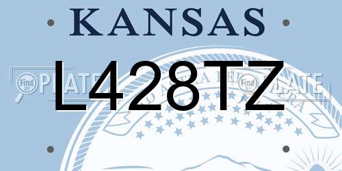 L428TZ Kansas License Plate