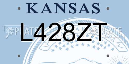 L428ZT Kansas License Plate