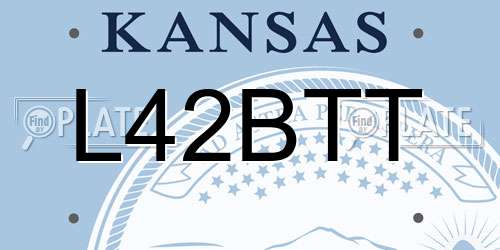 L42BTT Kansas License Plate