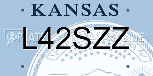 L42SZZ Kansas License Plate