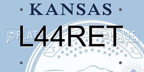 L44RET Kansas License Plate