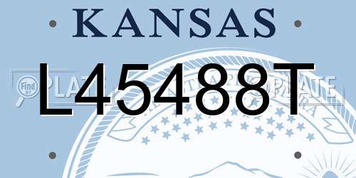 L45488T Kansas License Plate