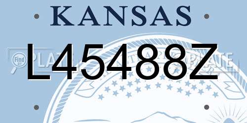 L45488Z Kansas License Plate