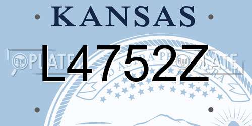 L4752Z Kansas License Plate