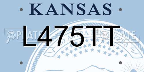 L475TT Kansas License Plate