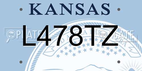 L478TZ Kansas License Plate