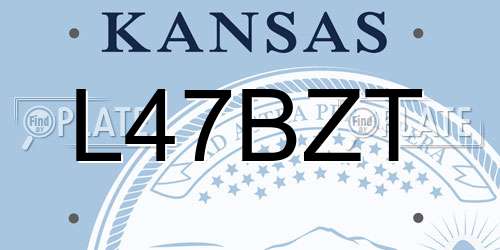 L47BZT Kansas License Plate